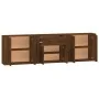 Aparadores 3 piezas madera contrachapada marrón roble by , Sideboards - Ref: Foro24-3185422, Price: 237,92 €, Discount: -5%%