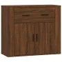 Aparadores 3 piezas madera contrachapada marrón roble by , Sideboards - Ref: Foro24-3185422, Price: 237,92 €, Discount: -5%%