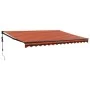 Toldo retráctil automático naranja y marrón 4,5x3 m de , Toldos - Ref: Foro24-3154519, Precio: 365,84 €, Descuento: -5%%