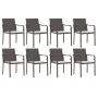 Juego comedor jardín 9 piezas y cojines ratán sintético y acero by , Garden sets - Ref: Foro24-3186966, Price: 564,17 €, Disc...