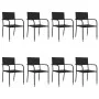Juego de comedor de jardín 9 pzas ratán sintético y acero negro von , Gartensets - Ref: Foro24-3203287, Preis: 386,55 €, Raba...