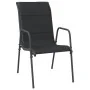 Juego de comedor para jardín 9 piezas acero y textilene negro von , Gartensets - Ref: Foro24-3200717, Preis: 567,93 €, Rabatt...