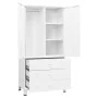 Armario industrial de metal blanco 90x50x180 cm by , Wardrobes - Ref: Foro24-339614, Price: 383,51 €, Discount: -5%%