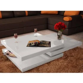 Mesa de centro con 3 niveles blanco brillo von , Couchtisch - Ref: Foro24-241077, Preis: 348,60 €, Rabatt: -5%%