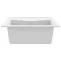 Fregadero de cocina con rebosadero ovalado granito blanco de , Fregaderos - Ref: Foro24-147104, Precio: 157,05 €, Descuento: ...