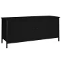 Mueble TV con puertas madera contrachapada negro 102x35x45 cm | Foro24.es | Tu tienda online para hogar, jardín y más Foro24.es