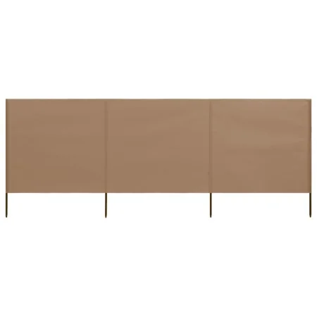 Paravientos de playa de 3 paneles tela gris topo 400x160 cm by , Umbrellas - Ref: Foro24-47151, Price: 66,14 €, Discount: -5%%