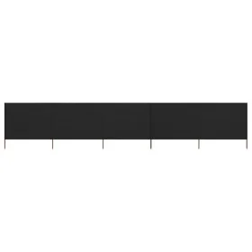 Paravientos de playa de 5 paneles tela negro 600x80 cm by , Umbrellas - Ref: Foro24-47158, Price: 52,86 €, Discount: -5%%