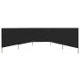 Paravientos de playa de 5 paneles tela negro 600x80 cm by , Umbrellas - Ref: Foro24-47158, Price: 52,86 €, Discount: -5%%