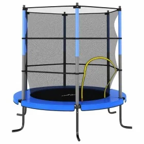 Cama elástica con red de seguridad redonda azul 140x160 cm de , Trampolín - Ref: Foro24-92954, Precio: 129,45 €, Descuento: -5%%