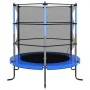 Cama elástica con red de seguridad redonda azul 140x160 cm by , Trampoline - Ref: Foro24-92954, Price: 129,45 €, Discount: -5%%