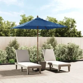 Sombrilla de jardín poste de madera azul azure 198x198x231 cm de , Sombrillas - Ref: Foro24-363190, Precio: 47,80 €, Descuent...