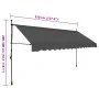 Toldo manual retráctil con LED gris antracita 350 cm | Foro24.es | Tu tienda online para hogar, jardín y más Foro24.es