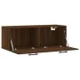 Armario de pared madera ingeniería marrón roble 100x36,5x35 cm by , Lockers and storage cabinets - Ref: Foro24-830163, Price:...