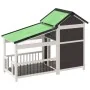 Caseta para perros madera maciza de pino gris 143x60,5x109 cm | Foro24.es | Tu tienda online para hogar, jardín y más Foro24.es