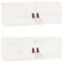 Armarios de pared 2 uds madera maciza pino blanco 80x30x30 cm | Foro24.es | Tu tienda online para hogar, jardín y más Foro24.es