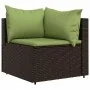 Set muebles de jardín 4 piezas y cojines ratán sintético marrón by , Outdoor sofas - Ref: Foro24-319829, Price: 345,60 €, Dis...