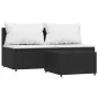 Set de muebles de jardín 3 pzas y cojines ratán sintético negro von , Outdoor-Sofas - Ref: Foro24-319739, Preis: 162,50 €, Ra...