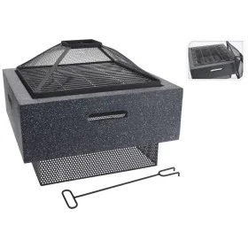 ProGarden Brasero con parrilla cuadrado gris oscuro 52,5x52,5x18,5 cm by , Chimneys - Ref: Foro24-436229, Price: 157,77 €, Di...