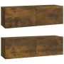 Muebles de pared de TV 2 uds madera roble ahumado 100x30x30 cm | Foro24.es | Tu tienda online para hogar, jardín y más Foro24.es