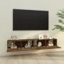 Muebles de pared de TV 2 uds madera roble ahumado 100x30x30 cm | Foro24.es | Tu tienda online para hogar, jardín y más Foro24.es