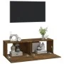 Muebles de pared de TV 2 uds madera roble ahumado 100x30x30 cm | Foro24.es | Tu tienda online para hogar, jardín y más Foro24.es