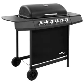 Barbacoa de gas con 6 fogones negra de , Barbacoas - Ref: Foro24-3053628, Precio: 247,65 €, Descuento: -5%%