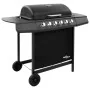 Barbacoa de gas con 6 fogones negra by , Barbecues - Ref: Foro24-3053628, Price: 247,65 €, Discount: -5%%