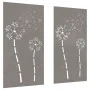 Adorno pared jardín 2 uds acero corten diseño flores 105x55 cm von , Poster, Drucke und visuelle Kunst - Ref: Foro24-824489, ...