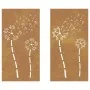 Adorno pared jardín 2 uds acero corten diseño flores 105x55 cm von , Poster, Drucke und visuelle Kunst - Ref: Foro24-824489, ...