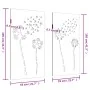 Adorno pared jardín 2 uds acero corten diseño flores 105x55 cm von , Poster, Drucke und visuelle Kunst - Ref: Foro24-824489, ...