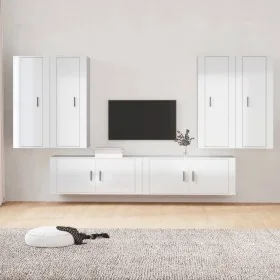 Set de muebles de TV 6 pzas madera contrachapada