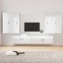 Set de muebles de TV 6 pzas madera contrachapada blanco brillo by , TV Furniture - Ref: Foro24-3188864, Price: 422,24 €, Disc...