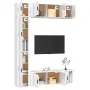 Set de muebles de TV 7 pzas madera contrachapada blanco brillo by , TV Furniture - Ref: Foro24-3188824, Price: 379,00 €, Disc...