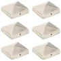 Tapas piramidales postes valla 6 uds acero inoxidable 81x81 mm by , Accessories for gates and fences - Ref: Foro24-145486, Pr...