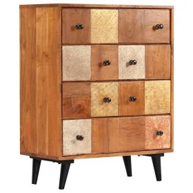 Cómoda de cajones madera maciza de acacia 60x30x75 cm de , Cajoneras - Ref: Foro24-247681, Precio: 312,17 €, Descuento: -5%%