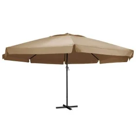 Sombrilla de jardín con palo de aluminio taupe 600 cm de , Sombrillas - Ref: Foro24-47373, Precio: 260,40 €, Descuento: -5%%