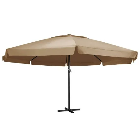 Sombrilla de jardín con palo de aluminio taupe 600 cm de , Sombrillas - Ref: Foro24-47373, Precio: 260,40 €, Descuento: -5%%