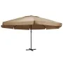 Sombrilla de jardín con palo de aluminio taupe 600 cm de , Sombrillas - Ref: Foro24-47373, Precio: 260,40 €, Descuento: -5%%