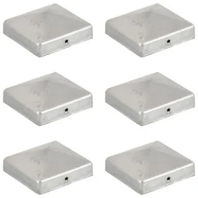 Tapas para postes de valla 6 uds metal galvanizado 81x81mm by , Accessories for gates and fences - Ref: Foro24-145490, Price:...
