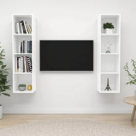 Muebles de salón de pared 2 piezas madera de ingeniería blanco by , TV Furniture - Ref: Foro24-3079862, Price: 114,04 €, Disc...