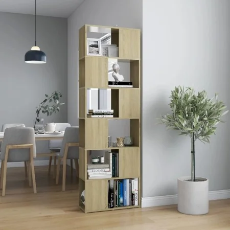 Librería separador contrachapada roble Sonoma 60x24x186 cm | Foro24.es | Tu tienda online para hogar, jardín y más Foro24.es