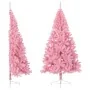 Medio árbol de Navidad artificial con soporte PVC rosa 210 cm | Foro24.es | Tu tienda online para hogar, jardín y más Foro24.es