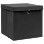 Cajas de almacenaje con tapas 10 uds negro 28x28x28 cm von , Aufbewahrungskörbe - Ref: Foro24-325190, Preis: 60,05 €, Rabatt:...