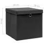 Cajas de almacenaje con tapas 10 uds negro 28x28x28 cm von , Aufbewahrungskörbe - Ref: Foro24-325190, Preis: 60,05 €, Rabatt:...