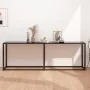 Mesa consola vidrio templado negro 220x35x75,5 cm de , Mesas auxiliares - Ref: Foro24-331691, Precio: 107,31 €, Descuento: -5%%