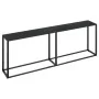 Mesa consola vidrio templado negro 220x35x75,5 cm de , Mesas auxiliares - Ref: Foro24-331691, Precio: 107,31 €, Descuento: -5%%