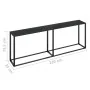 Mesa consola vidrio templado negro 220x35x75,5 cm de , Mesas auxiliares - Ref: Foro24-331691, Precio: 107,31 €, Descuento: -5%%