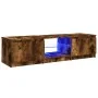 Mueble de TV con luces LED roble ahumado 140x40x35,5 cm by , TV Furniture - Ref: Foro24-822681, Price: 83,41 €, Discount: -5%%