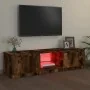 Mueble de TV con luces LED roble ahumado 140x40x35,5 cm by , TV Furniture - Ref: Foro24-822681, Price: 83,41 €, Discount: -5%%